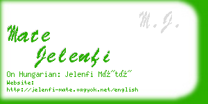 mate jelenfi business card